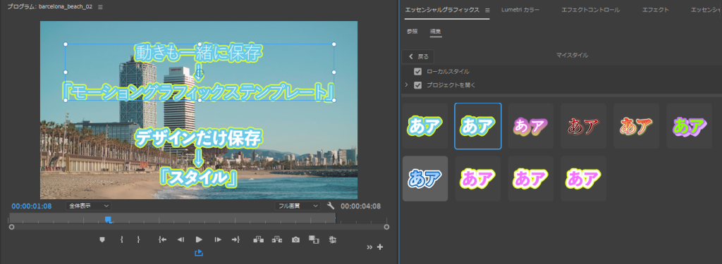 フォントはそのままデザインだけ適用されます